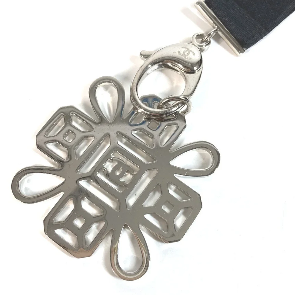CHANEL Black Logo Necklace
